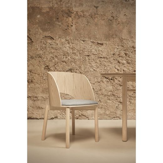 Wooden dining chair in light natural color, 49 x 53 x 77.5 cm | Dam