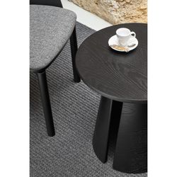 Schwarzer Esszimmerstuhl aus Holz, 49 x 53 x 77,5 cm | Damm