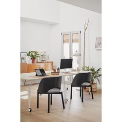 Schwarzer Esszimmerstuhl aus Holz, 49 x 53 x 77,5 cm | Damm