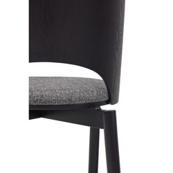 Schwarzer Esszimmerstuhl aus Holz, 49 x 53 x 77,5 cm | Damm