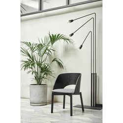 Schwarzer Esszimmerstuhl aus Holz, 49 x 53 x 77,5 cm | Damm