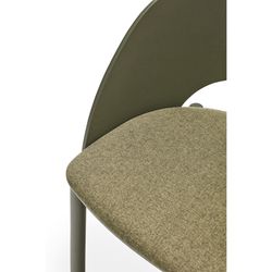 Olivgrüner Esszimmerstuhl aus Holz, 49 x 53 x 77,5 cm | Damm