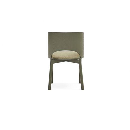 Olivgrüner Esszimmerstuhl aus Holz, 49 x 53 x 77,5 cm | Damm