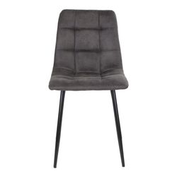 Chaise de salle à manger en microfibre gris foncé, 55 x 44 x 86 cm | Middelfart