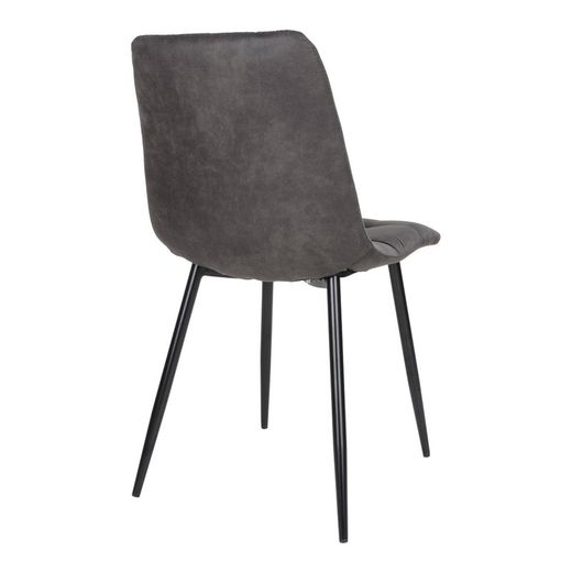 Chaise de salle à manger en microfibre gris foncé, 55 x 44 x 86 cm | Middelfart