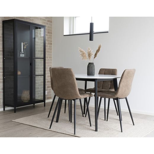 Chaise de salle à manger En Tierra en microfibre, 55 x 44 x 86 cm | Middelfart