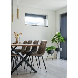 Chaise de salle à manger En Tierra en microfibre, 55 x 44 x 86 cm | Middelfart