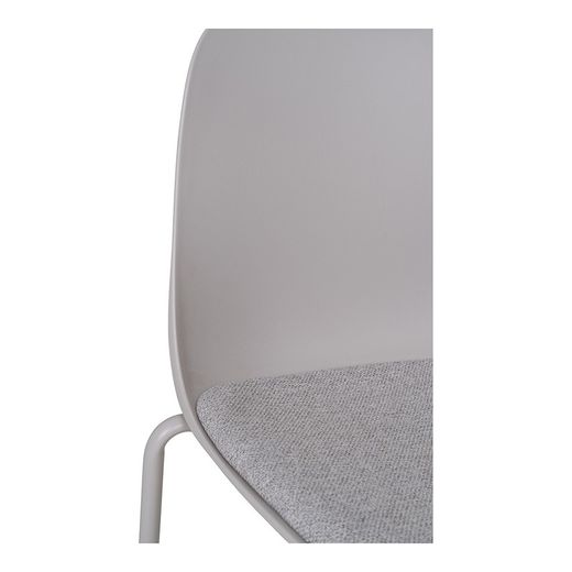 Chaise de salle à manger en plastique moulé gris, 53 x 50 x 85 cm | Madalena