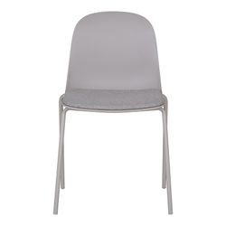 Chaise de salle à manger en plastique moulé gris, 53 x 50 x 85 cm | Madalena