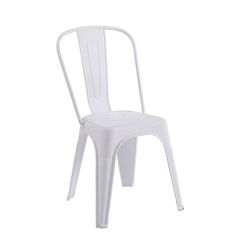 Silla de comedor de polipropileno en blanco, 45 x 45 x 85 cm | Vint