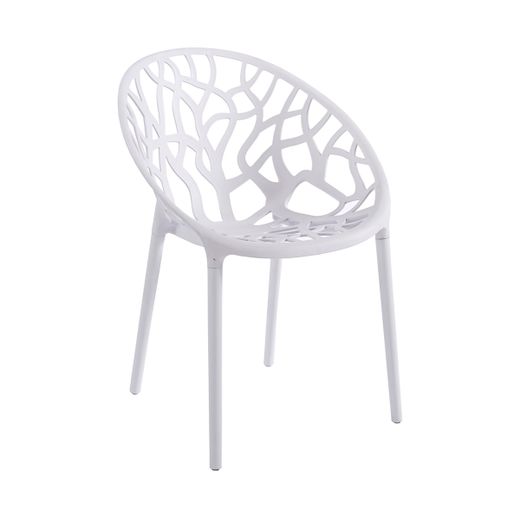 Silla de comedor de polipropileno en blanco, 59 x 59 x 79 cm | Dolce