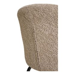 Beige bouclé fabric dining chair, 58 x 56 x 79 cm | Safira