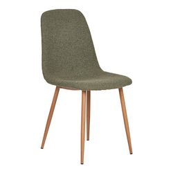 Sedia da pranzo in tessuto bouclé verde, 54 x 44 x 88 cm | Stoccolma