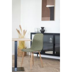 Sedia da pranzo in tessuto bouclé verde, 54 x 44 x 88 cm | Stoccolma