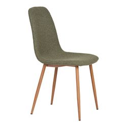 Sedia da pranzo in tessuto bouclé verde, 54 x 44 x 88 cm | Stoccolma