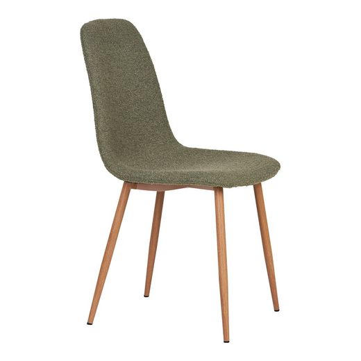 Green bouclé fabric dining chair, 54 x 44 x 88 cm | Stockholm