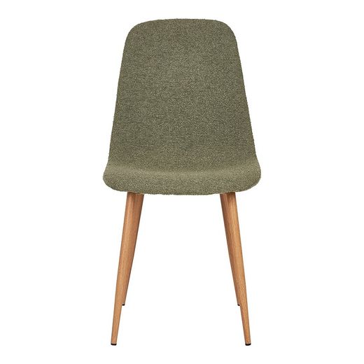 Green bouclé fabric dining chair, 54 x 44 x 88 cm | Stockholm