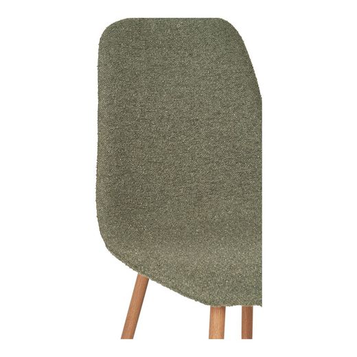 Green bouclé fabric dining chair, 54 x 44 x 88 cm | Stockholm