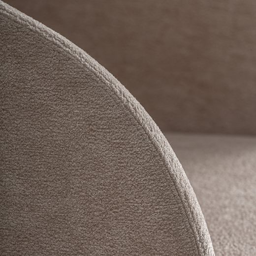 Silla de comedor de tejido de poliéster y madera de fresno en beige, 59 x 61 x 79 cm | Lupín