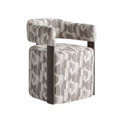 Silla de comedor de tejido de poliéster y madera de fresno en gris, 61 x 57 x 74 cm | Najac