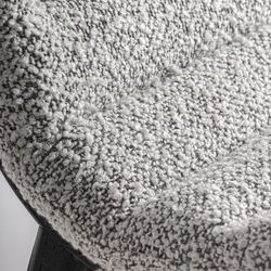 Silla de comedor de tejido de poliéster y madera de olmo en gris, 51 x 63 x 80 cm | Jacquard