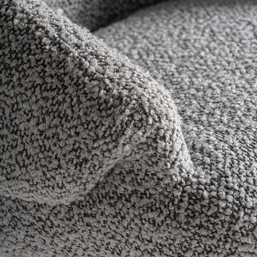 Silla de comedor de tejido de poliéster y madera de olmo en gris, 63 x 60 x 74 cm | Jacquard