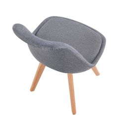 Silla de comedor de tejido en gris, 48 x 54 x 84 cm | Bistro