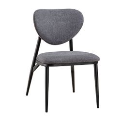 Silla de comedor de tejido en gris, 49 x 66 x 82,5 cm | Moon