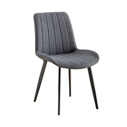 Silla de comedor de tejido en gris, 51,5 x 59 x 83 cm | Sophie