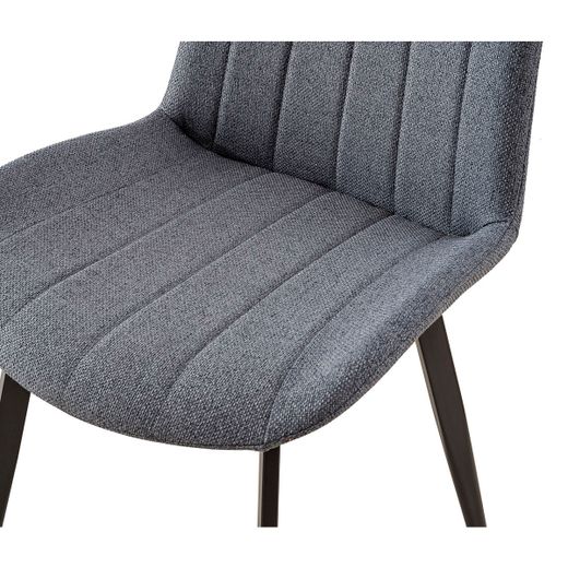 Silla de comedor de tejido en gris, 51,5 x 59 x 83 cm | Sophie