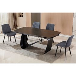 Silla de comedor de tejido en gris, 51,5 x 59 x 83 cm | Sophie