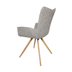 Silla de comedor de tejido en gris, 57,5 x 56,5 x 91 cm | Mireia