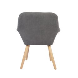 Silla de comedor de tejido en gris, 67,5 x 64 x 82 cm | Nature