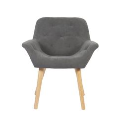 Silla de comedor de tejido en gris, 67,5 x 64 x 82 cm | Nature