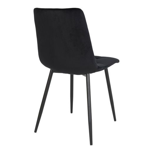 Velvet dining chair in dark blue, 55 x 44 x 86 cm | Middelfart