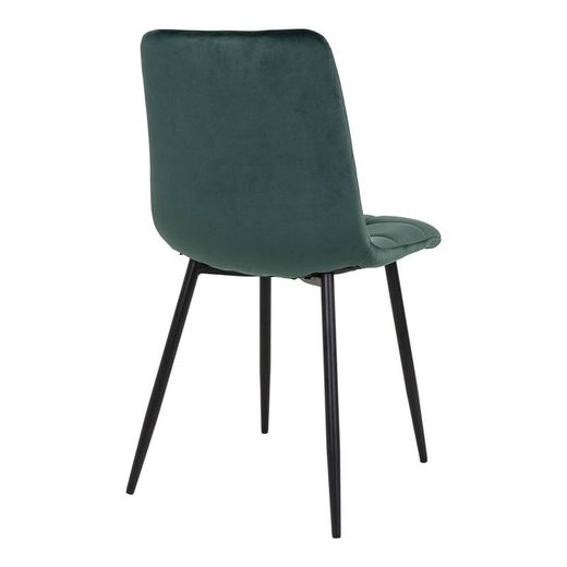 Velvet dining chair in green, 55 x 44 x 86 cm | Middelfart