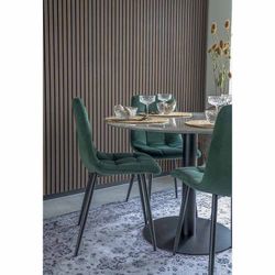 Velvet dining chair in green, 55 x 44 x 86 cm | Middelfart
