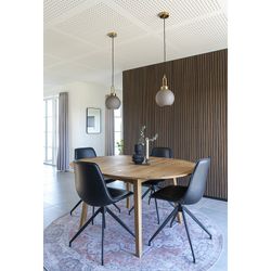 Chaise de salle à manger pivotante en simili cuir, noir, 54 x 48 x 86 cm | Monaco