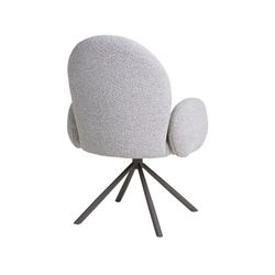 Bouclé fabric swivel dining chair in sand, 69 x 65 x 91.5 cm | Lana