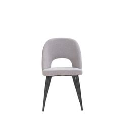 Grijze eetkamerstoel met opening 46 x 63,5 x 84,5 cm