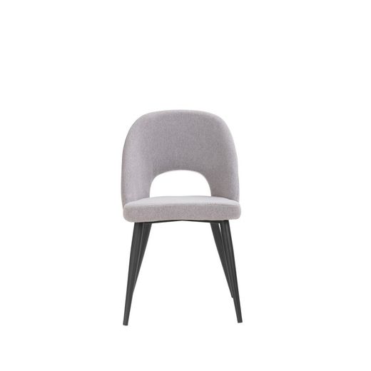 Grijze eetkamerstoel met opening 46 x 63,5 x 84,5 cm