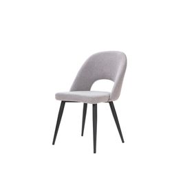 Grijze eetkamerstoel met opening 46 x 63,5 x 84,5 cm