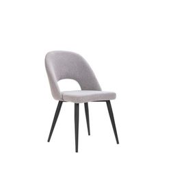 Grijze eetkamerstoel met opening 46 x 63,5 x 84,5 cm