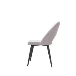 Grijze eetkamerstoel met opening 46 x 63,5 x 84,5 cm