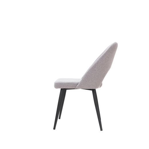 Grijze eetkamerstoel met opening 46 x 63,5 x 84,5 cm