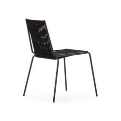 Rope and metal chair in black, 55 x 57 x 82 cm | Emily
