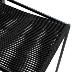 Rope and metal chair in black, 55 x 57 x 82 cm | Emily