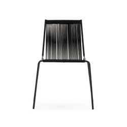 Rope and metal chair in black, 55 x 57 x 82 cm | Emily