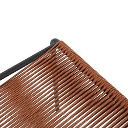 Krzesło z liny i metalu w kolorze terakoty, 55 x 57 x 82 cm | Emily