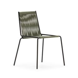 Rope and metal chair in mint green, 55 x 57 x 82 cm | Emily